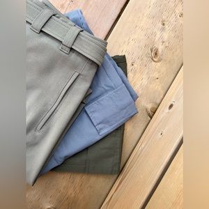 High Waist Straight Leg Cargo with 2 Solid Flap Pockets